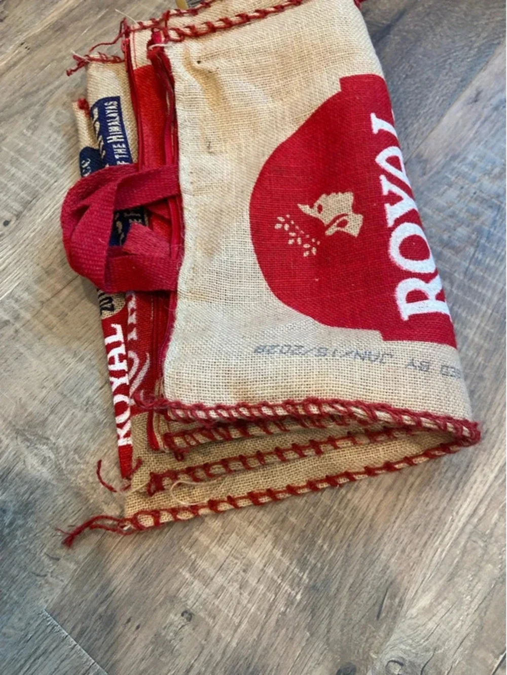 Rice burlap bags zipper decore pillow cases two versions